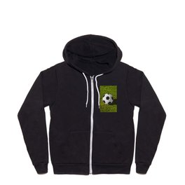 football in Station on green grass - Illustration Zip Hoodie