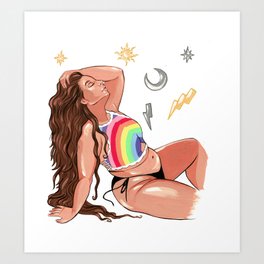 Rainbowing Art Print