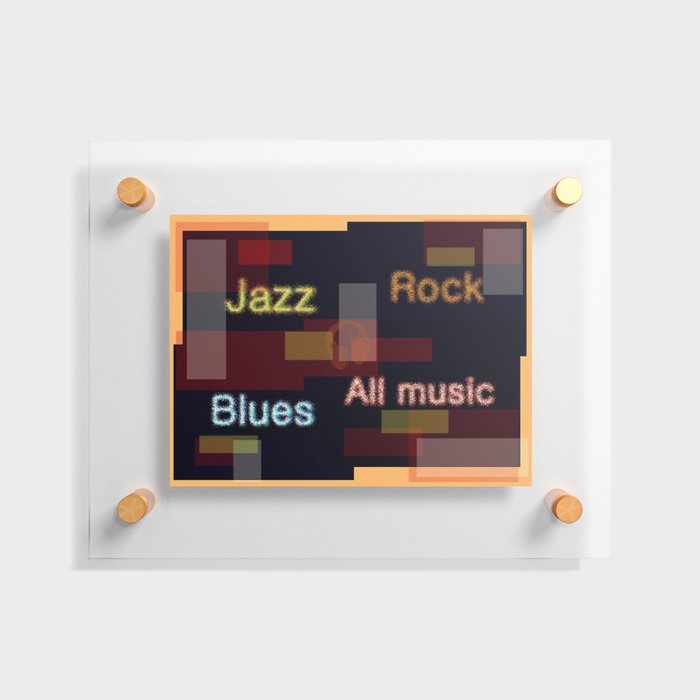 ALL MUSIC Floating Acrylic Print
