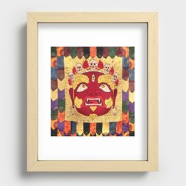 Tibetan Thangka Wrathful Deity Mahakala Recessed Framed Print