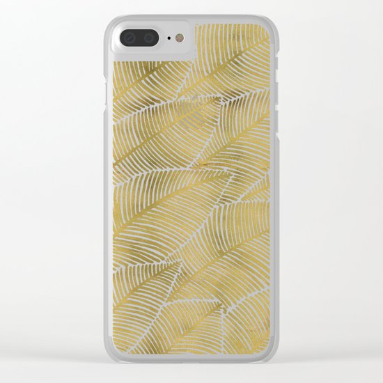 Tropical Gold Clear iPhone Case