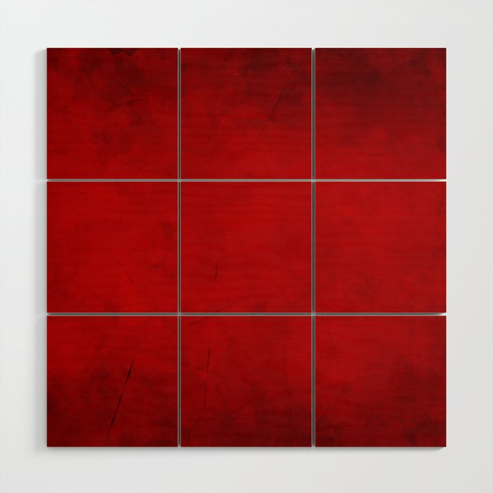 Energy red Wood Wall Art