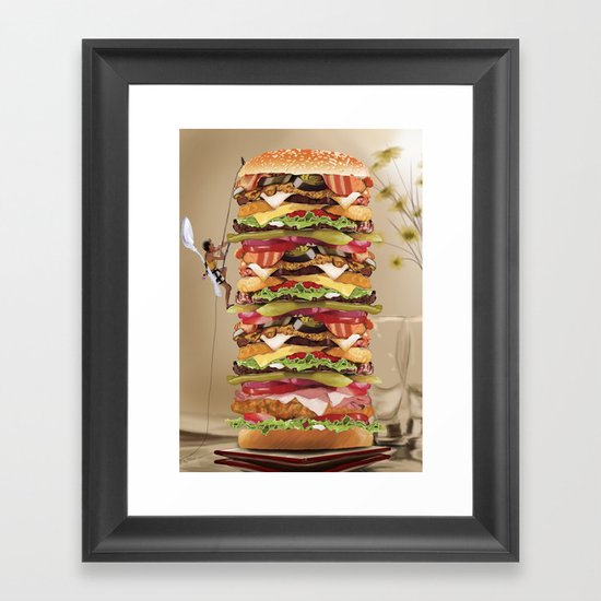 Hamburger Tower Framed Art Print