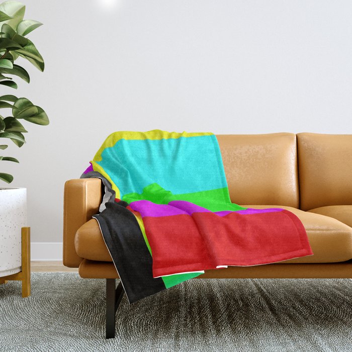 SMPTE Television TV Color Bars Throw Blanket