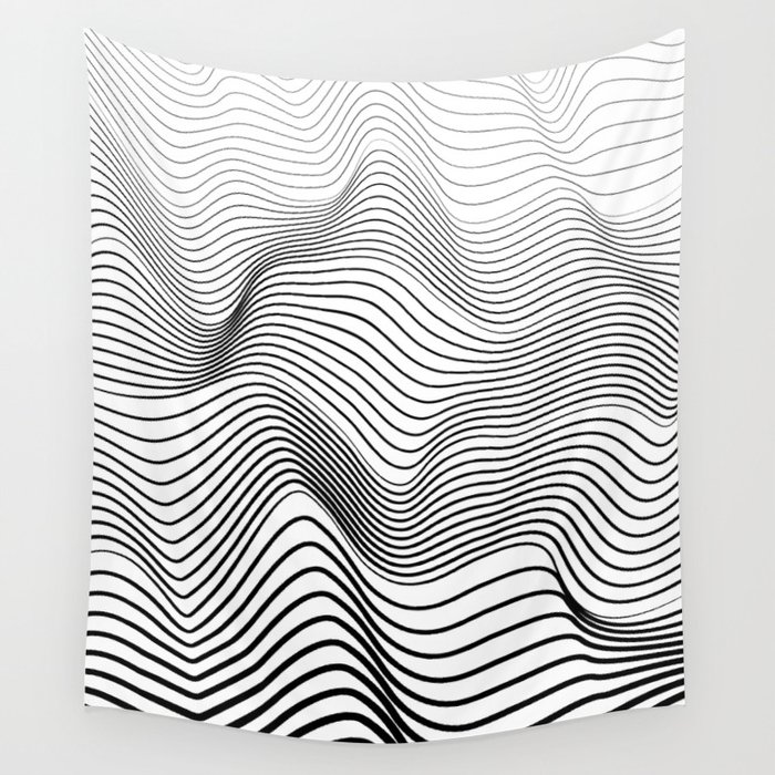 Wave Stripes Curve Wall Tapestry