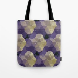 Purple and Mustard Yellow Tiles Tote Bag