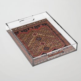 Antique Afshar Kirman Kilim Rug - Vintage Tribal Persian Carpet Acrylic Tray