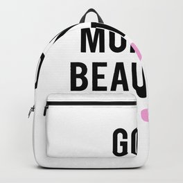 Good Morning Beautiful Backpack | Digital, Love, Typography, Gift, Quotes, Type, Black and White, Typographyart, Graphicdesign, Goodmorningbeautiful 