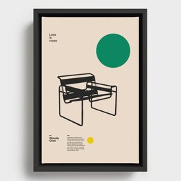 Poster Wassily Chair, Marcel Breuer, Minimal Furniture Bauhaus Design Framed Canvas
