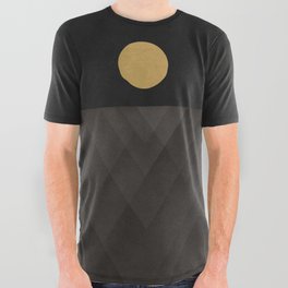 Moon Reflection on Quiet Ocean All Over Graphic Tee