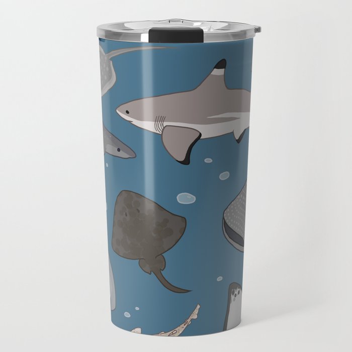 Sharks and Rays Travel Mug