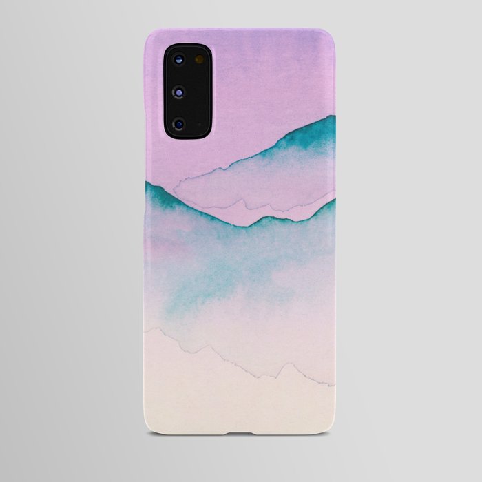 Blue Top Mountains In Pink Android Case