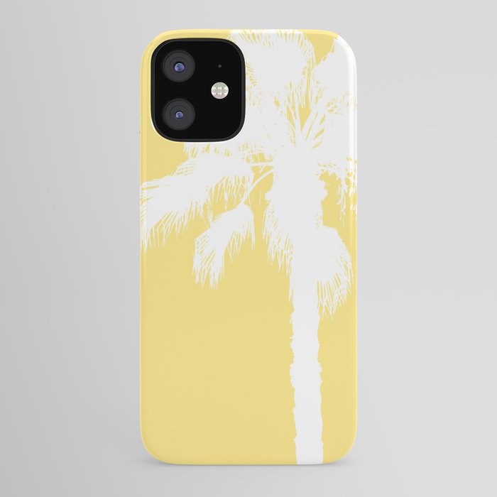 Palm Silhouettes On Yellow iPhone Case