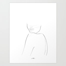 fille / line art n.49 Art Print