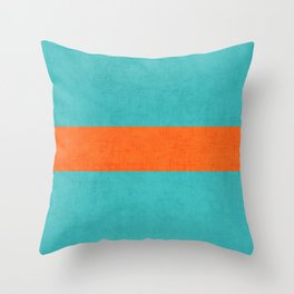 aqua and orange classic Throw Pillow