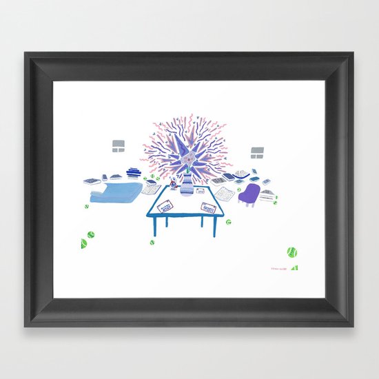 She is Gone, But I Still Have My Flower, Books, and Cleaning Supplies Framed Art Print