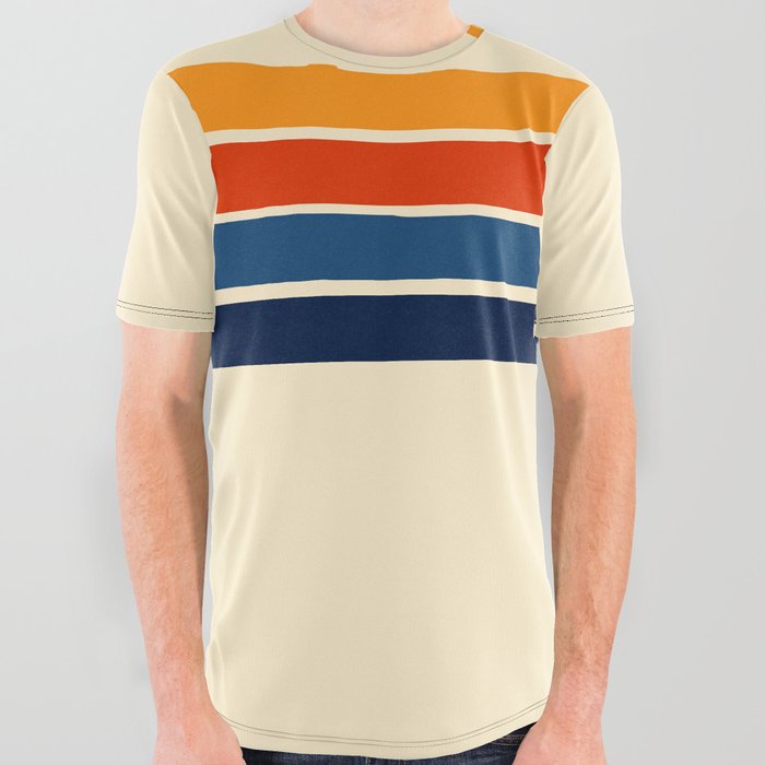 Classic Retro All Over Graphic Tee by AlphaOmega |