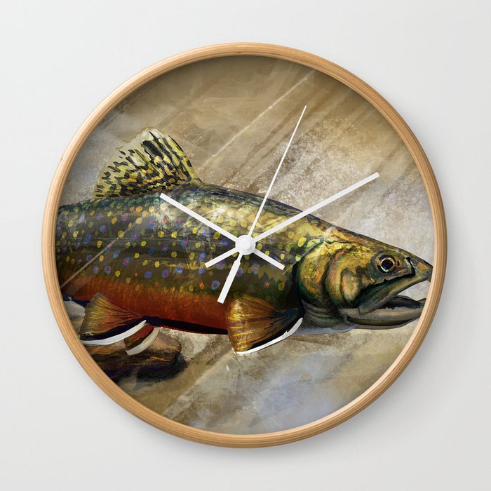 The Native Brook Trout Wall Clock