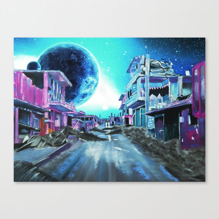 Street of Sky Canvas Print
