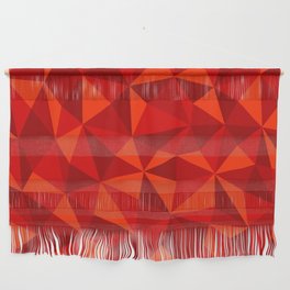 Red Triangle Pattern Wall Hanging