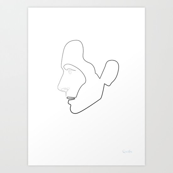 One Line Tilda Swinton Art Print