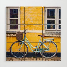 Bike and yellow Wood Wall Art