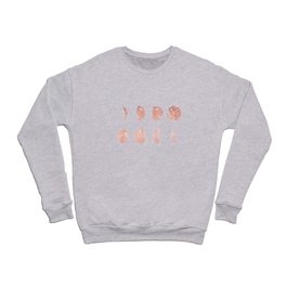 rose gold glitter lunar phases  Crewneck Sweatshirt