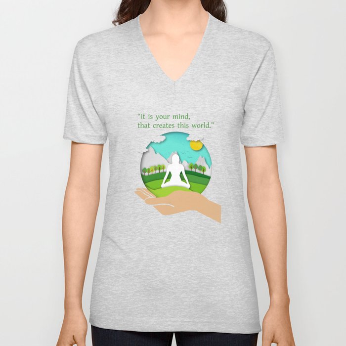 yoga in nature yoga quotes V Neck T Shirt