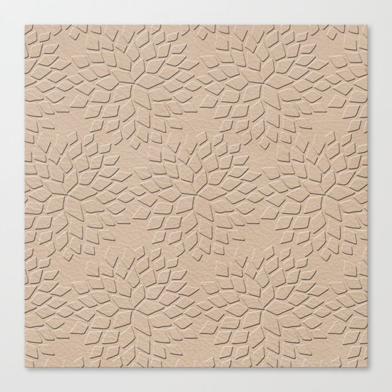 Leather Look Petal Pattern - Pale Dogwood Color Canvas Print