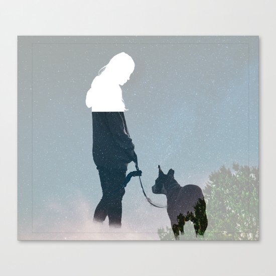 FRIENDSHIP in the space Canvas Print