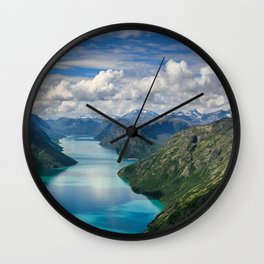 Winding lake Wall Clock