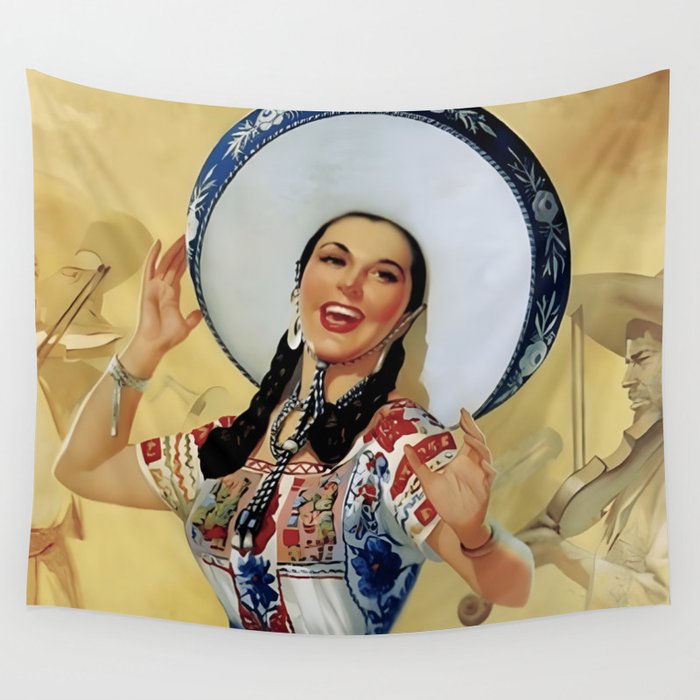 Mexican girl Wall Tapestry