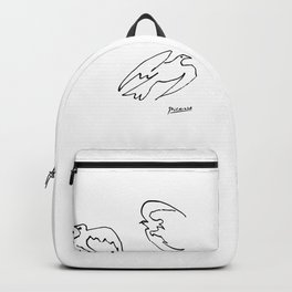 Picasso - Doves Of Peace Line Drawing, Animals Sketch Artwork Backpack