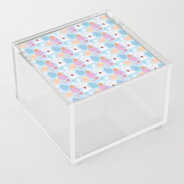 Colorful Pastel Easter Egg Rabbit Pattern Acrylic Box