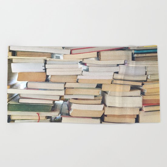 Books, Pages, Stories Beach Towel