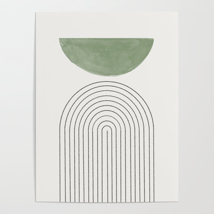 Green Moon Arch Poster