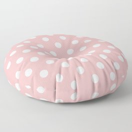 White Dots - rose pink Floor Pillow