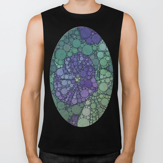 Percolated Purple Potato Flower Biker Tank