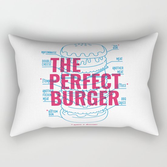 The Perfect Burger Rectangular Pillow