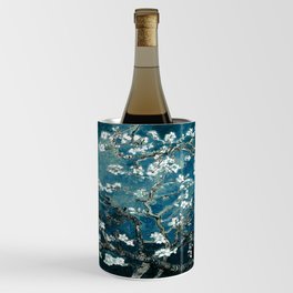 Van Gogh Almond Blossoms : Dark Teal Wine Chiller