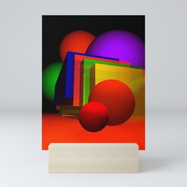 spheres and boxes -2- Mini Art Print
