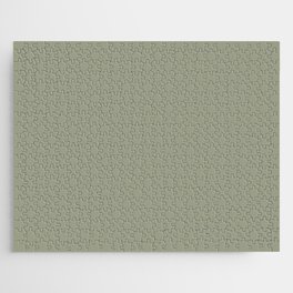 Moss Green Solid Color Hue Shade - Patternless Jigsaw Puzzle