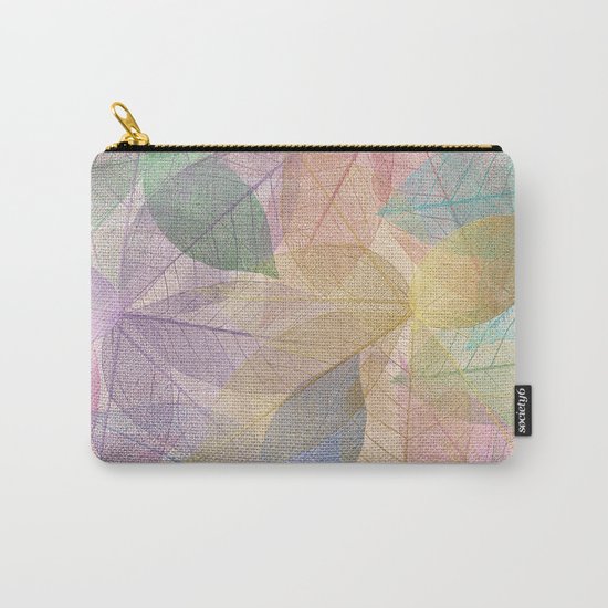 Colored Leaf Pattern Carry-All Pouch