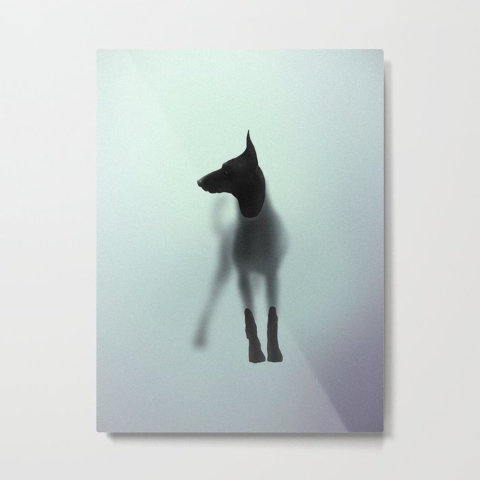 The Dog in Fog Metal Print