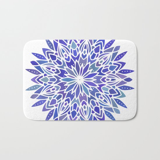 Mandala Vivid Blue Bath Mat