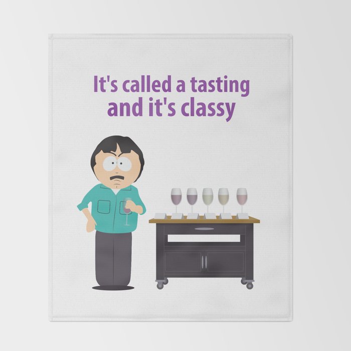 Randy Marsh Tasting Wine Meme Throw Blanket By Fanatoonic Society6