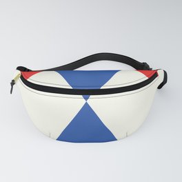 Blue and Red Triangles Fanny Pack