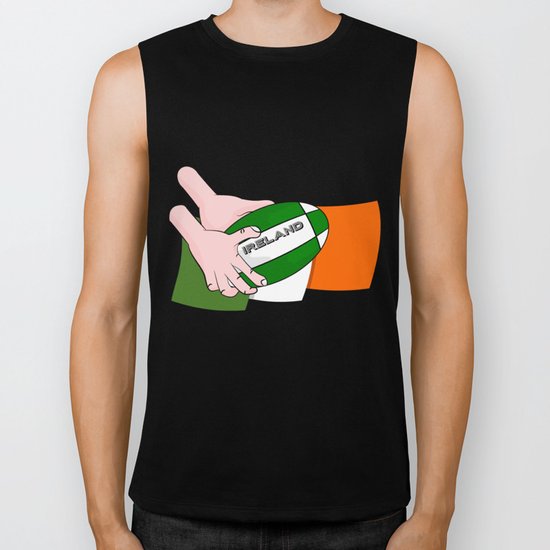 Rugby Ireland Flag Biker Tank