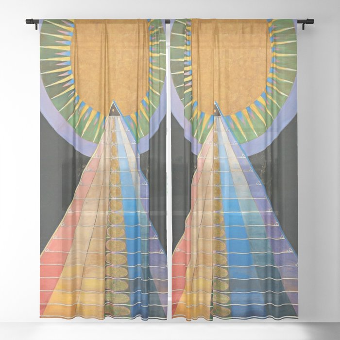 Hilma af klint Altarpiece  Sheer Curtain