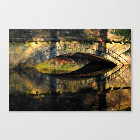 Bridge at River Westend Canvas Print